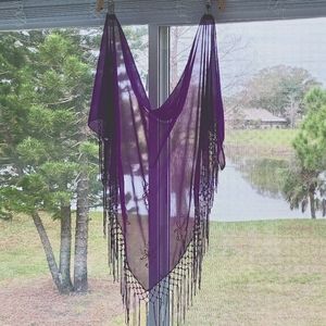 Rima Purple Beaded Sarong NWOT